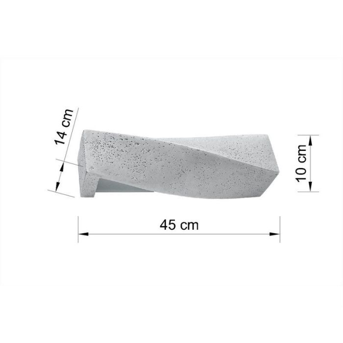 Design wandlamp Annick, grijs, beton