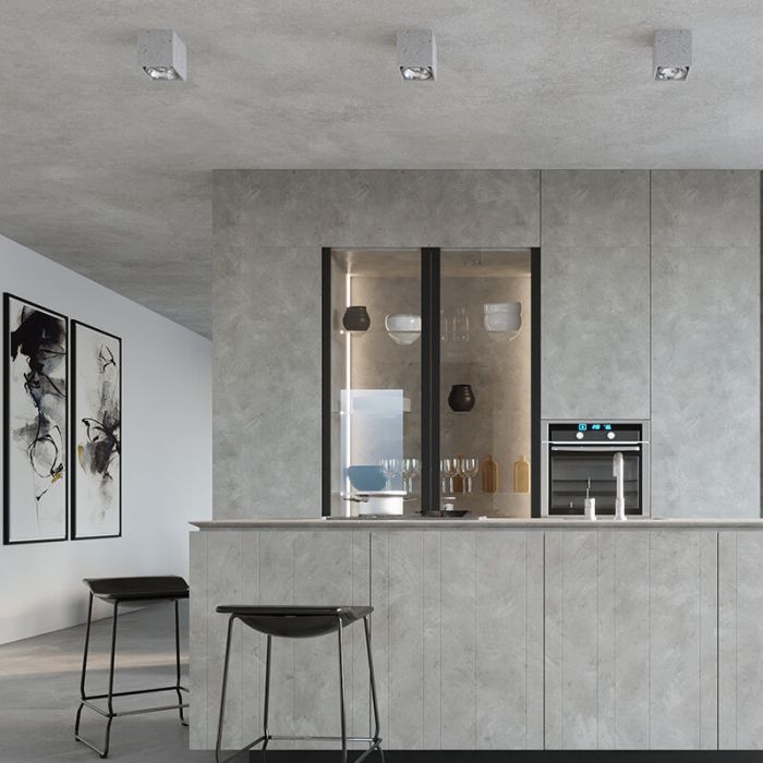 Betonnen opbouwspot Eugene, grijs