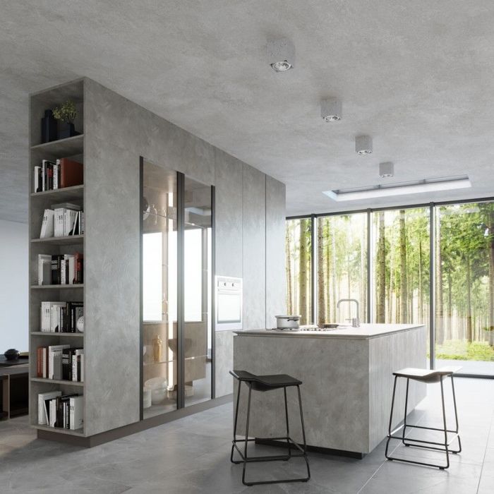 Betonnen opbouwspot Eugene, grijs