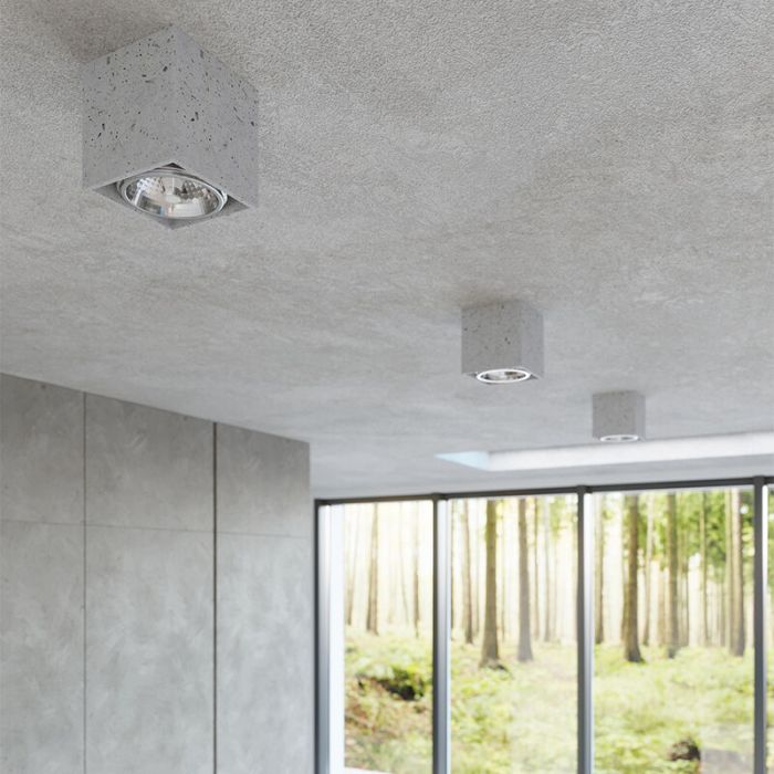 Betonnen opbouwspot Eugene, grijs