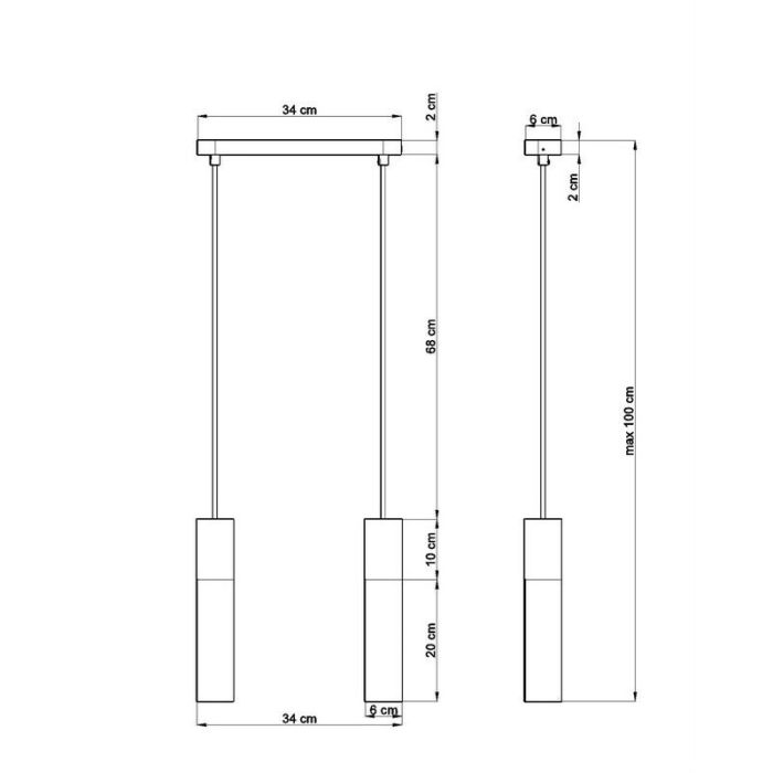 Betonnen hanglamp Fardou, grijs