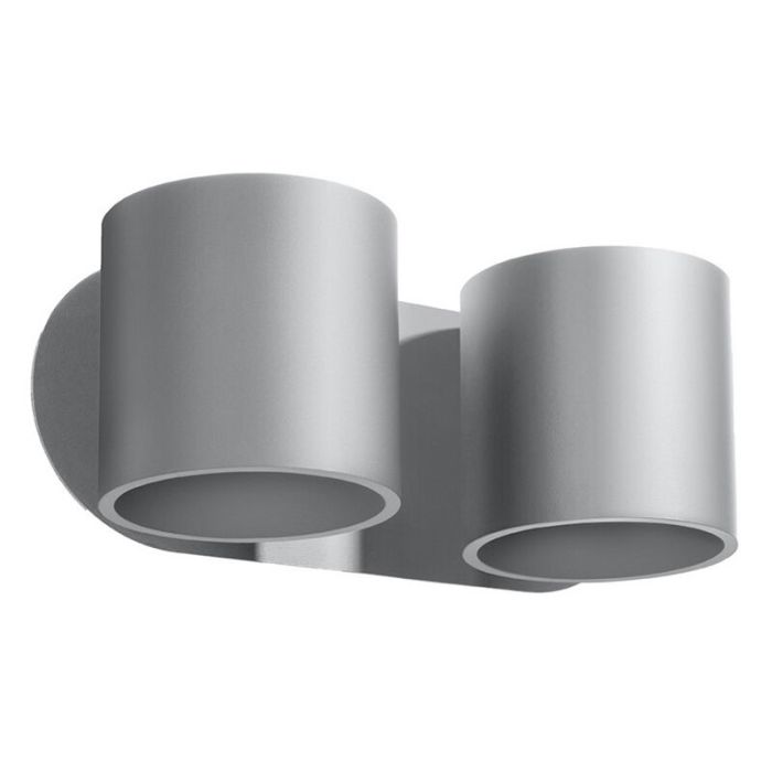 Grijze up down wandlamp Amely, aluminium
