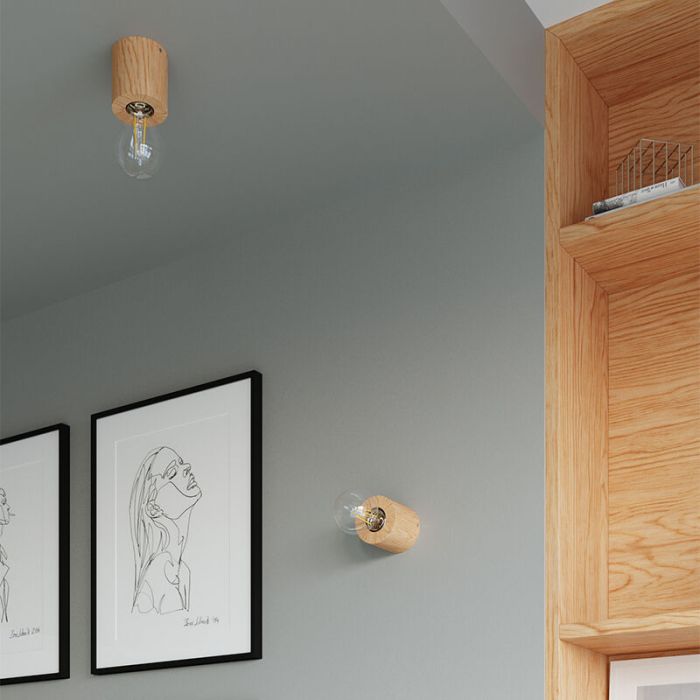 Landelijke opbouwspot Anela, bruin, hout