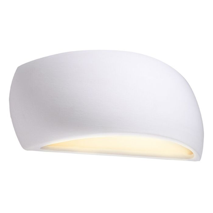 Moderne up down wandlamp Laurenz, wit, keramiek