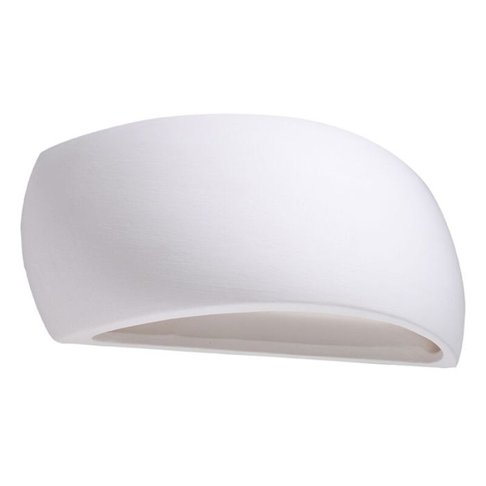 Moderne up down wandlamp Laurenz, wit, keramiek