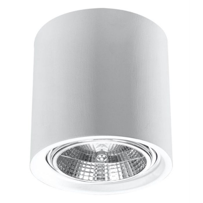 Witte opbouwspot Marilyn, keramiek