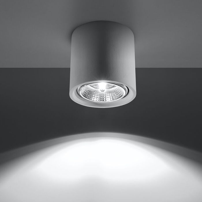 Witte opbouwspot Marilyn, keramiek