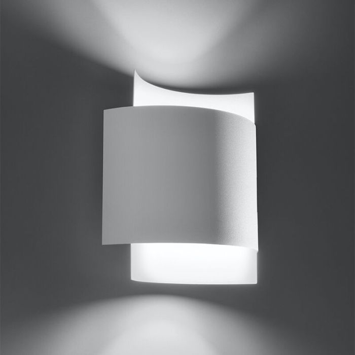 Moderne up down wandlamp Julissa, wit, aluminium