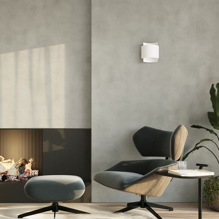 Moderne up down wandlamp Julissa, wit, aluminium