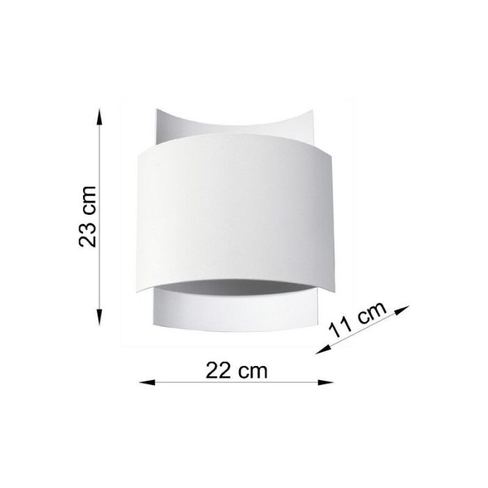 Moderne up down wandlamp Julissa, wit, aluminium
