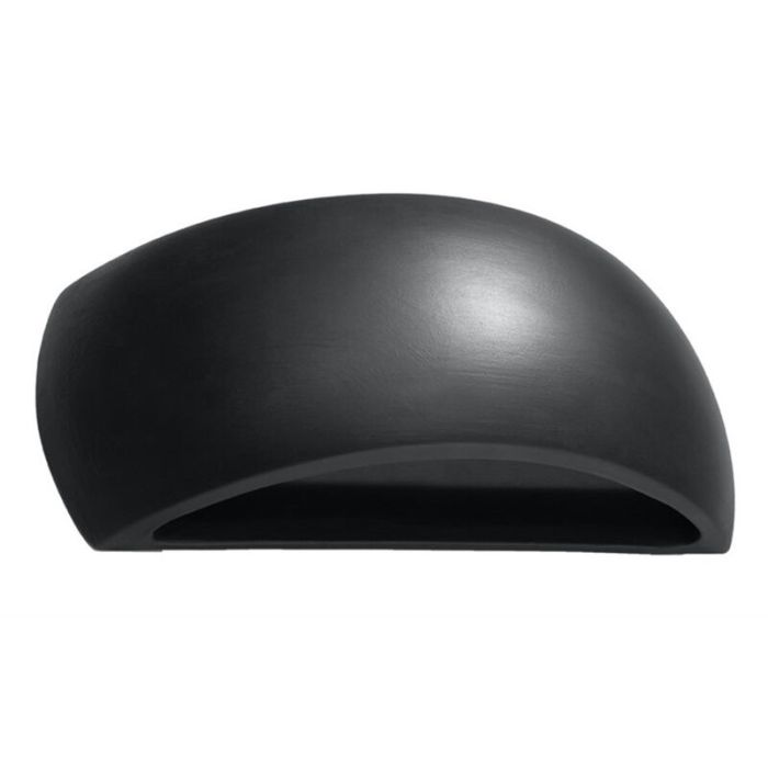 Moderne up down wandlamp Laurenz, zwart, keramiek