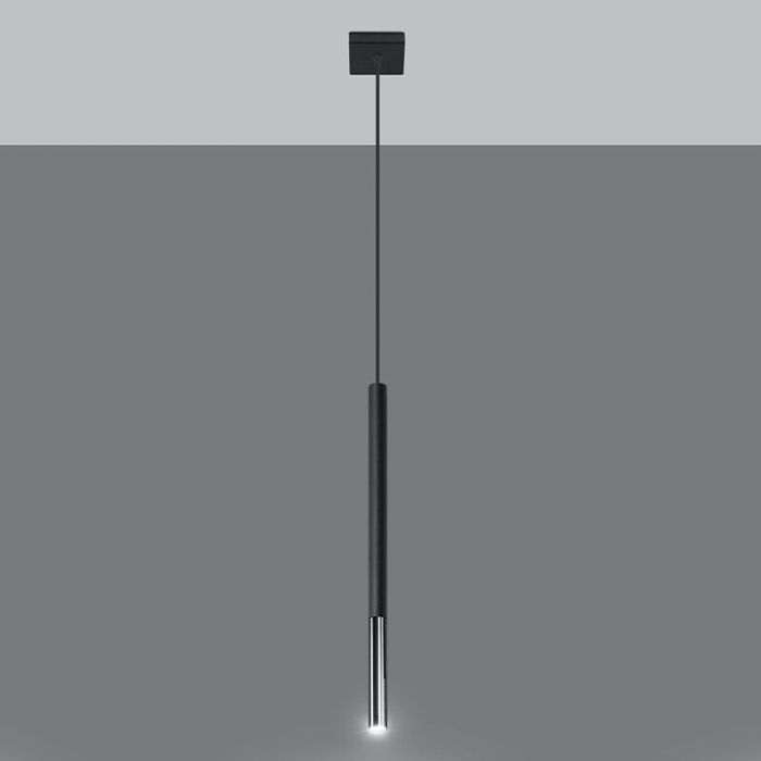Moderne hanglamp Ilonca, chroom, aluminium