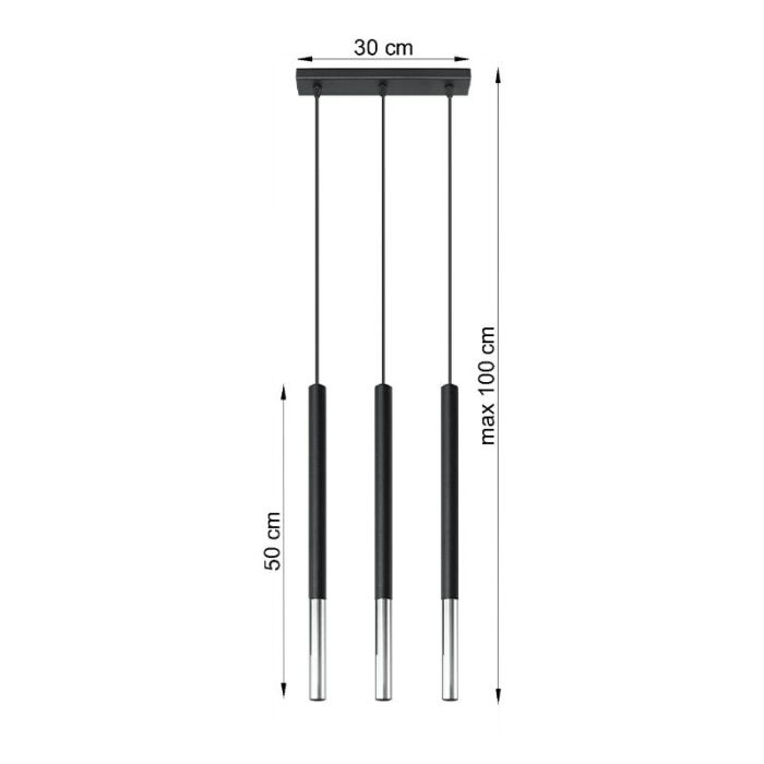 Moderne hanglamp Ilonca, chroom, aluminium, 3L