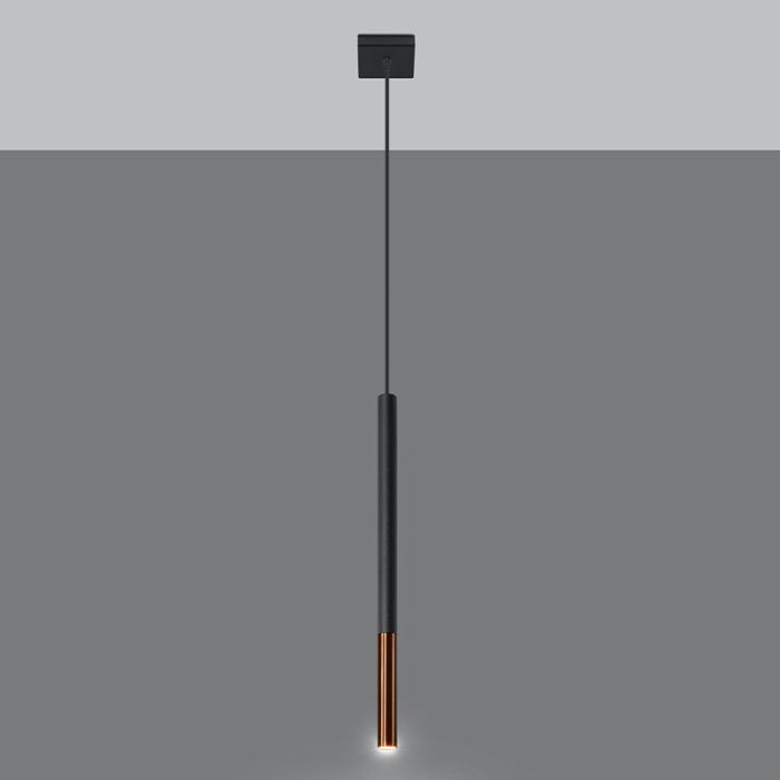Moderne hanglamp Ilonca, koper, aluminium
