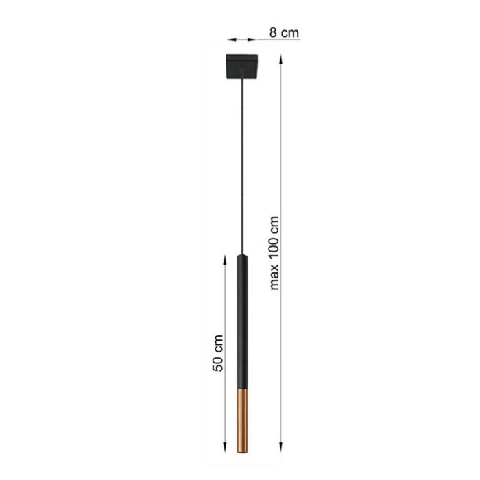 Moderne hanglamp Ilonca, koper, aluminium