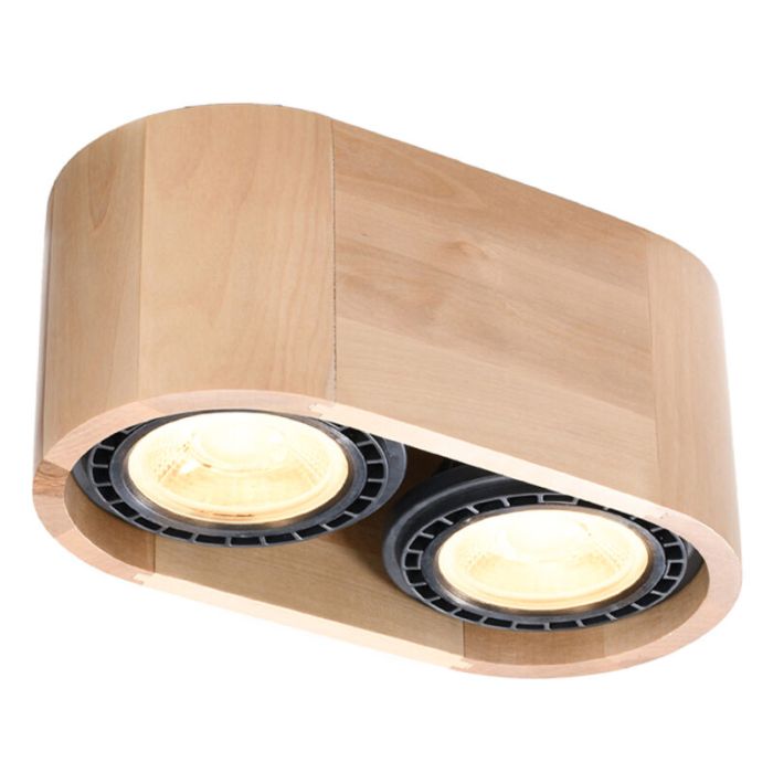 Houten opbouwspot bruin, Alessio