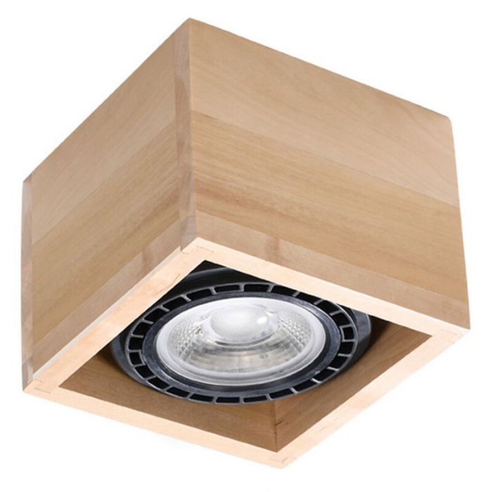 Landelijke opbouwspot Alfons, bruin, hout