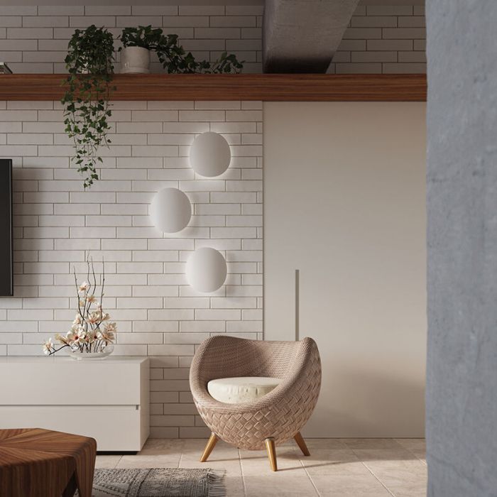 Moderne up down wandlamp Jildou, wit, aluminium