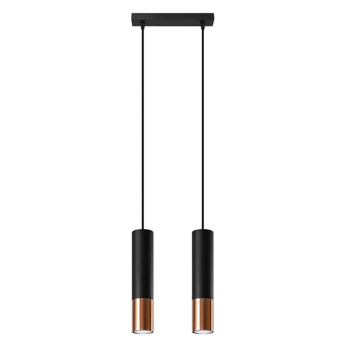 Moderne hanglamp Hediye, koper, aluminium, 2L