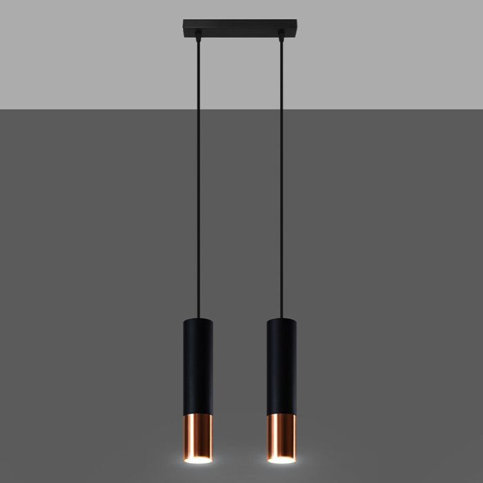 Moderne hanglamp Hediye, koper, aluminium, 2L