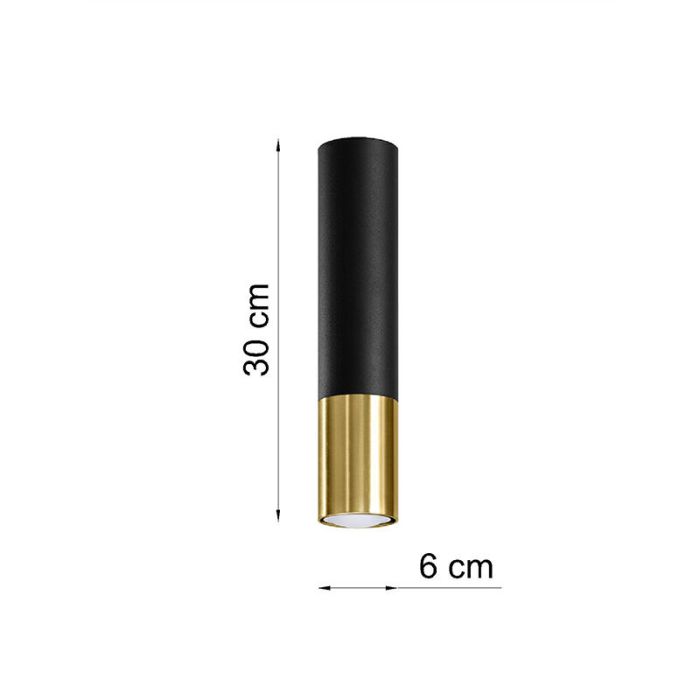 Moderne opbouwspot Hediye, goud, aluminium