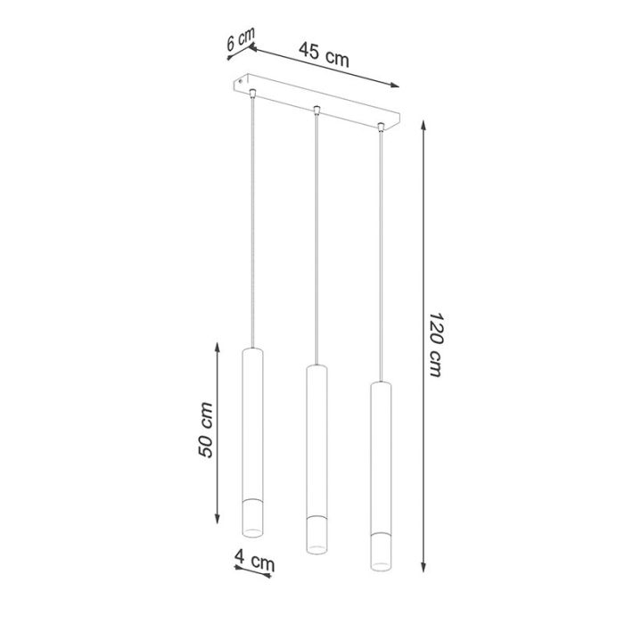 Moderne hanglamp Ishani, wit, staal, 3L