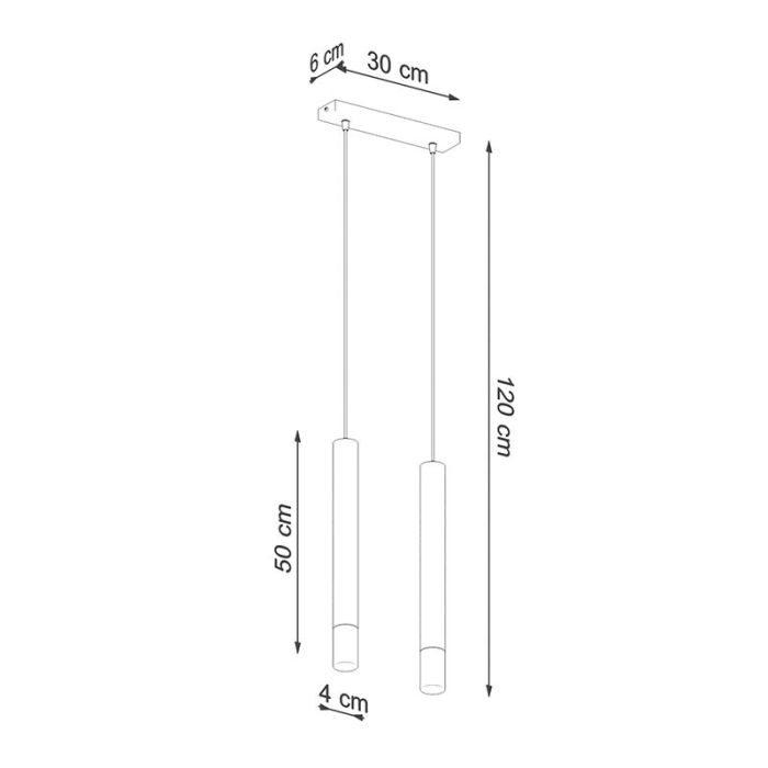 Moderne hanglamp Ishani, zwart, staal, 2L