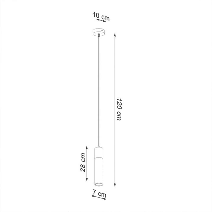 Landelijke hanglamp Ferron, grijs, beton