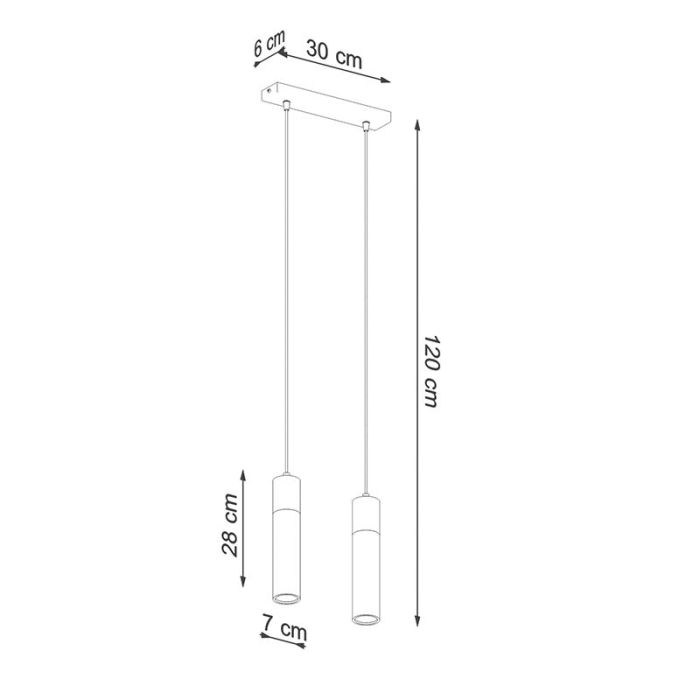 Landelijke hanglamp Ferron, grijs, beton