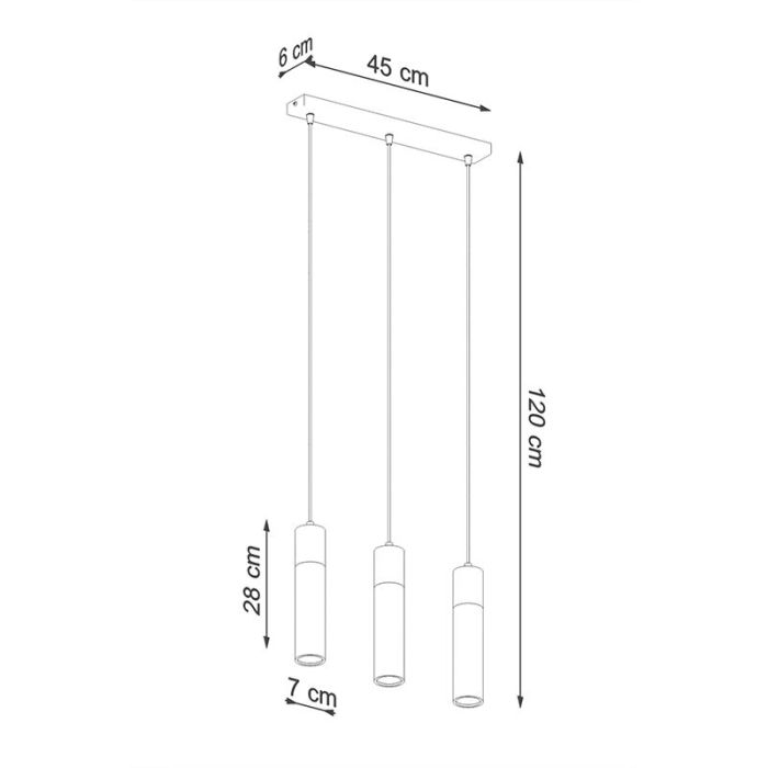 Landelijke hanglamp Ferron, grijs, beton
