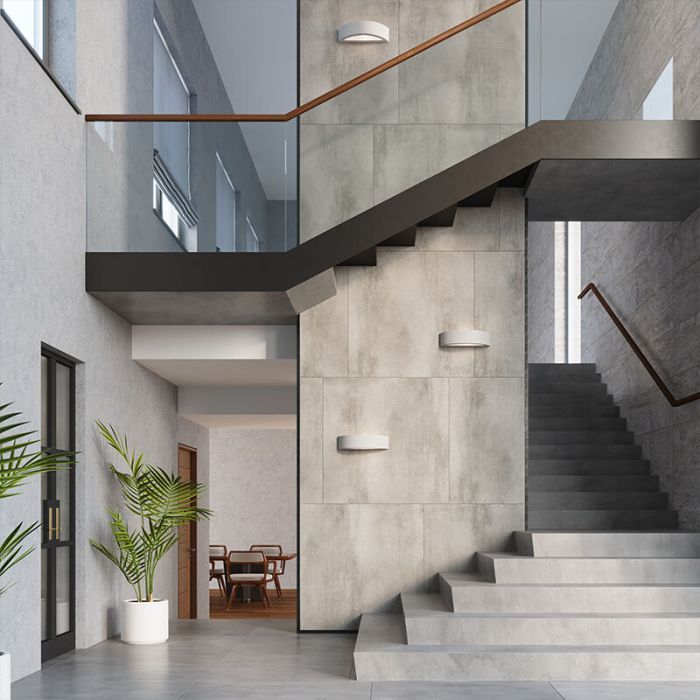 Betonnen up down wandlamp Fadila, grijs