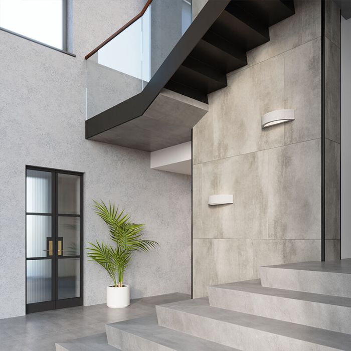Betonnen up down wandlamp Fadila, grijs