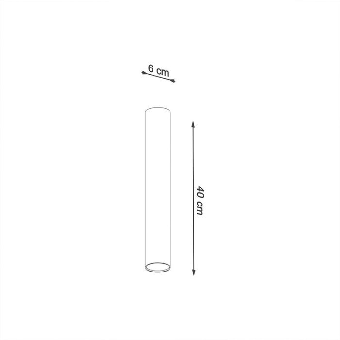 Witte opbouwspot Harley, aluminium, 40 cm