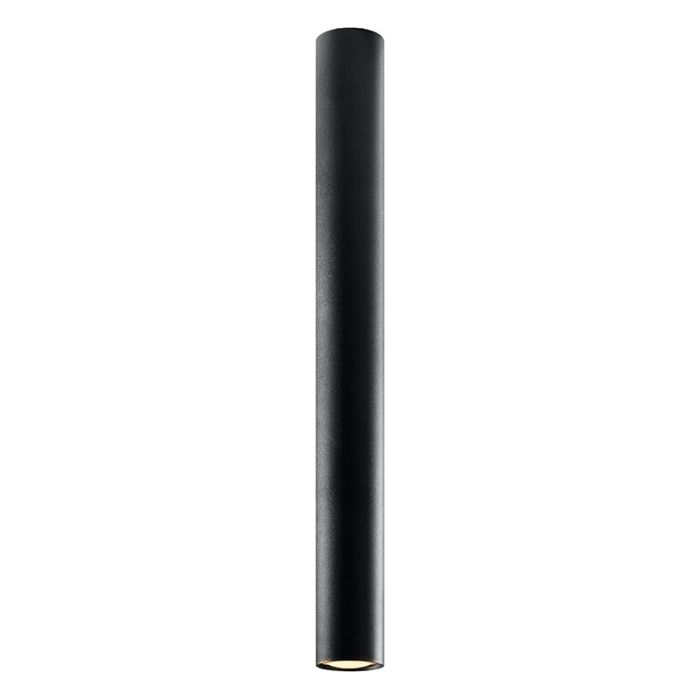 Zwarte opbouwspot Harley, aluminium, 60 cm