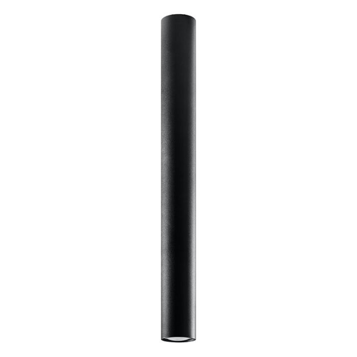 Zwarte opbouwspot Harley, aluminium, 60 cm