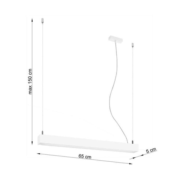 Moderne hanglamp Mascha, wit, aluminium, 22w, 3000K