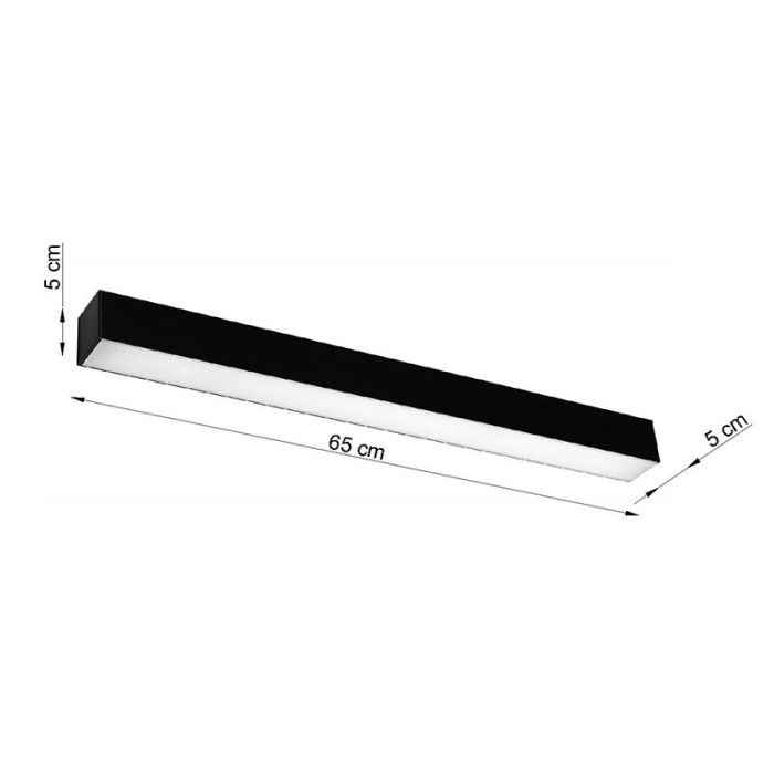 Moderne plafondlamp Mascha, zwart, aluminium, 22W, 3000K