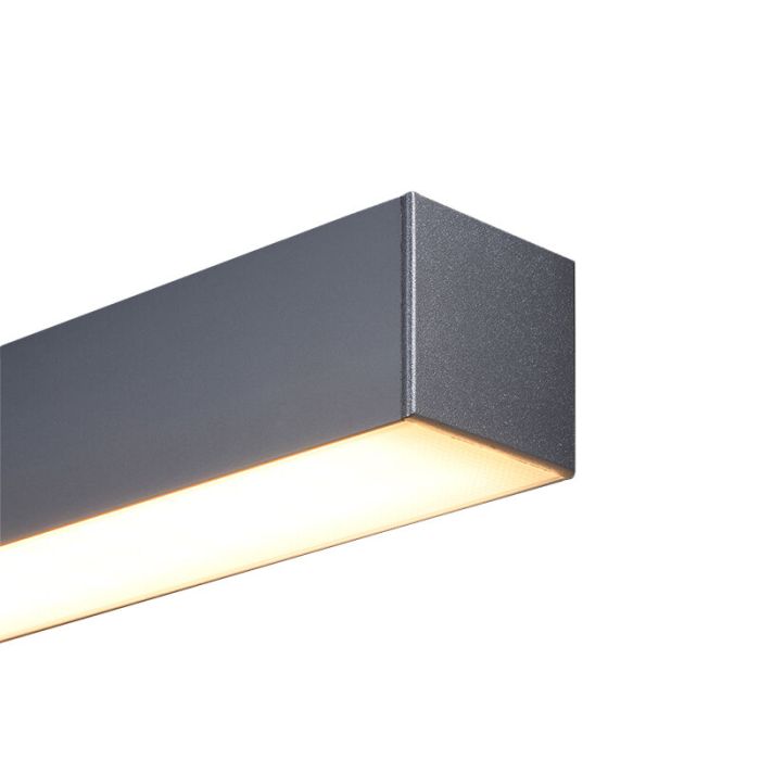 Moderne wandlamp Mascha, grijs, aluminium, 31w, 3000K