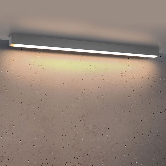 Moderne plafondlamp Mascha, grijs, aluminium, 31W, 3000K