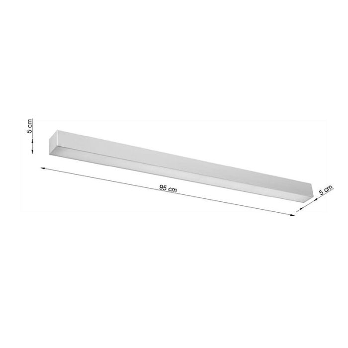 Moderne plafondlamp Mascha, grijs, aluminium, 31W, 3000K
