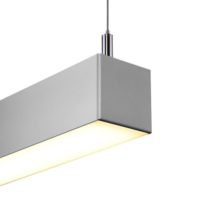 Moderne hanglamp Mascha, grijs, aluminium, 38w, 3000K