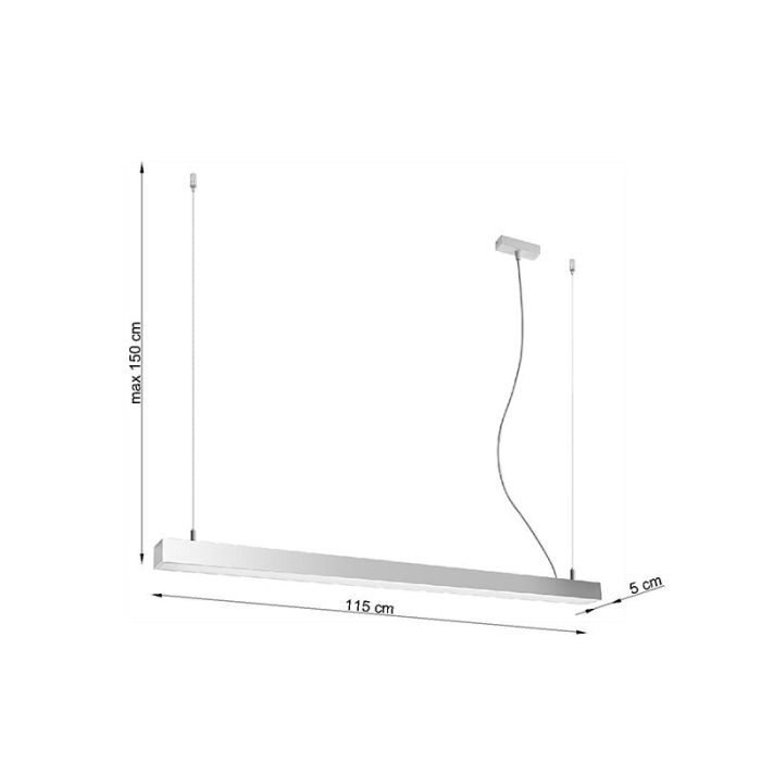 Moderne hanglamp Mascha, grijs, aluminium, 38w, 3000K