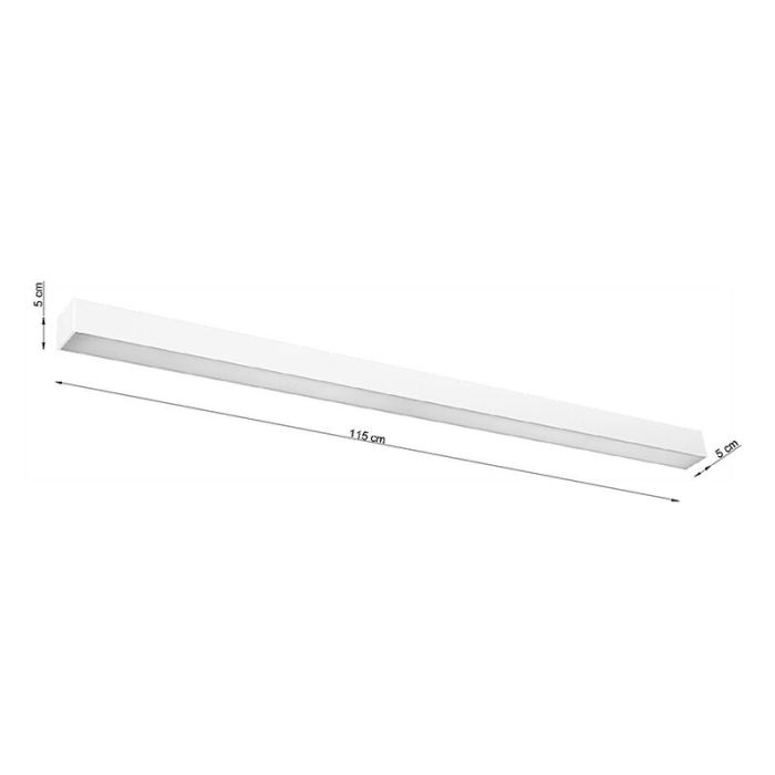 Moderne plafondlamp Mascha, wit, aluminium, 38W, 3000K