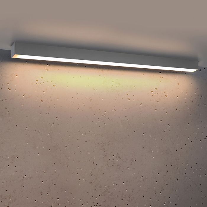 Moderne plafondlamp Mascha, grijs, aluminium, 38W, 3000K