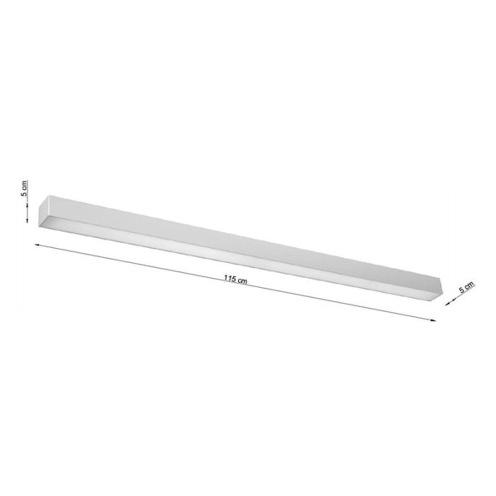 Moderne plafondlamp Mascha, grijs, aluminium, 38W, 3000K