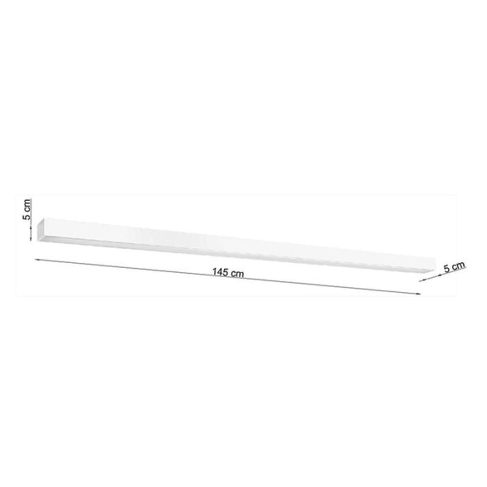 Moderne plafondlamp Mascha, wit, aluminium, 48W, 3000K