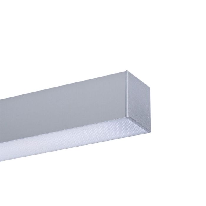 Moderne plafondlamp Mascha, grijs, aluminium, 48W, 3000K
