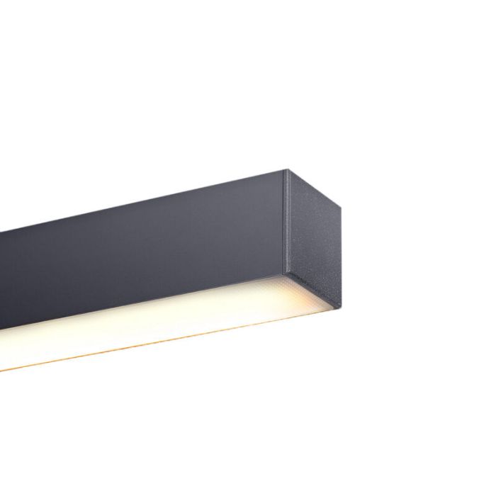 Moderne plafondlamp Mascha, grijs, aluminium, 48W, 3000K