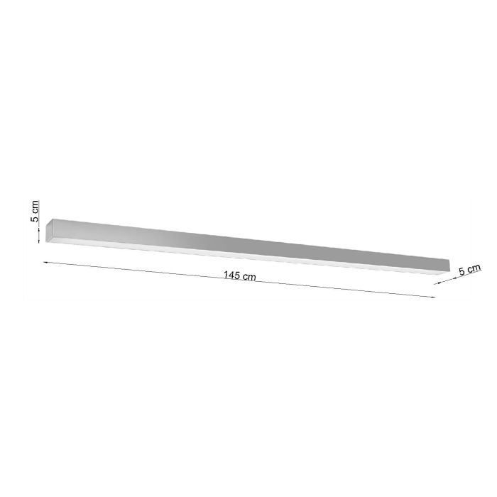 Moderne plafondlamp Mascha, grijs, aluminium, 48W, 3000K
