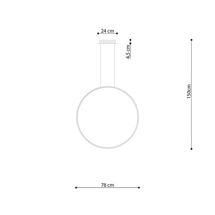 Moderne hanglamp Ringo, zwart, aluminium, 50w, 3000K